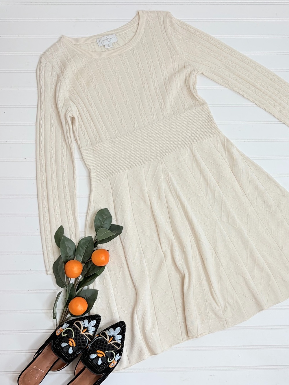 Jessica Simpson Long Sleeve Lightweight Sweater Dress